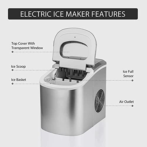 Máquina portátil para hacer hielo autolimpiante miniatura 2