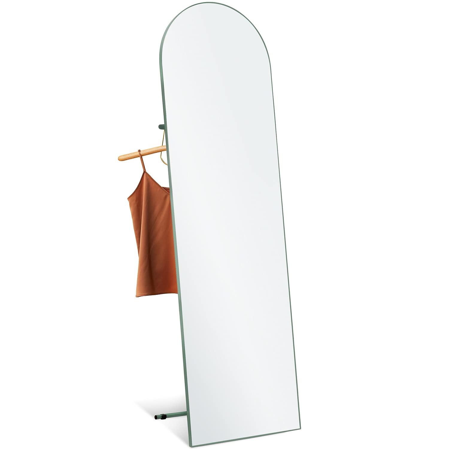 Buy Harmati Full Length Wall Mirror 63" x 19" Arched Free Standing Body Mirror with Clothes