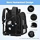 Dogat Haustier Rucksäcke für Katzen Hunde, Katzenrucksack, Tragbare und Erweiterbare Ourdoor Raum Tragetasche, Groß Katzen Rucksack, Atmungsaktive, Front Opening-Mesh Fenstertaschen, Faltbar, Schwarz