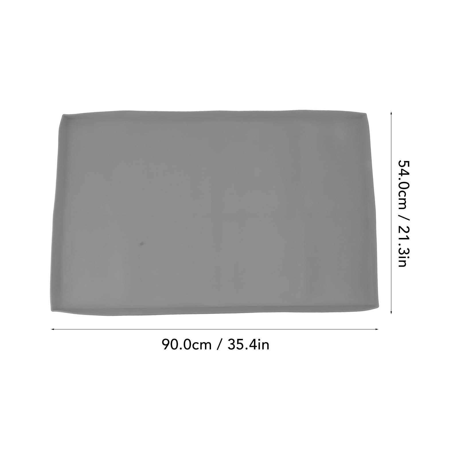 Estera de Plancha de Silicona para Plancha, Cubierta Protectora de Alta Resistencia con gestión de la Grasa, Estera Gruesa y Flexible Que no transmite Calor para (36 Pulgadas Gris)