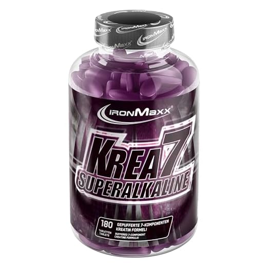 IronMaxx Krea7 Superalkaline Kreatin Tabletten 180 Stk. - 1590mg Kreatin pro Tablette, Mit hochdosierter 7-Komponenten-Formel, Kreatin vegan & zuckerfrei