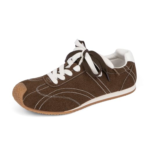 QIY Sneakers for Women Casual Lightweight Tennis Shoes Comfortable Lace up Women's Wide Toe Fashion Sneakers
