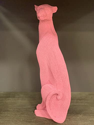 Escultura de leopardo rosa (43 x 10 x 13 cm) Cover