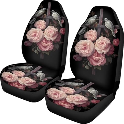Couvre sieges confort pour longs trajets en voiture et SUV motif floral