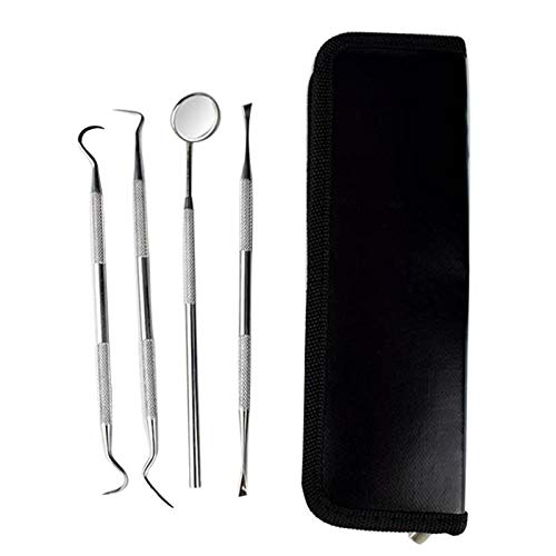 Generic 4Pcs/Set Dental Instruments Kit Stainless Steel Mouth Mirror Probe Scaler Set Dental Examination Tooth Clean Oral Care Hygiene (B07T45QHFC) Amazon Price History, Amazon Price Tracker