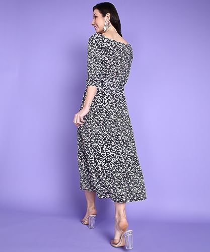 Image of POPWINGS Women Casual Blue & White Stripe Cutout Dress Dress | Stylish Dress | Trendy Dress