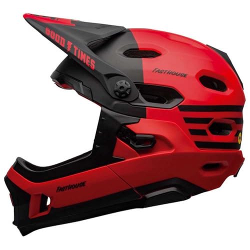 Bell Casco Super Dh,Unisex,Fasthouse Matte Red/Black,S