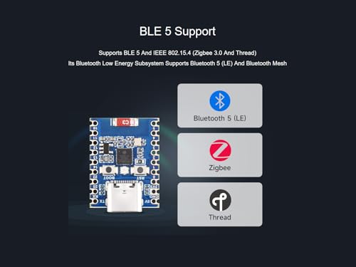 ESP32-H2-Zero Mini Development Board, Adopts ESP32-H2FH4S Module, Integrating IEEE 802.15.4 (Zigbee 3.0 and Thread) and BLE 5, 4MB Flash, Supports ESP-IDF, Arduino IDE (with PINHeader) - Image 3