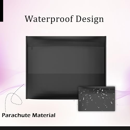Image of Kuber Industries (Pack of 8) Waterproof Clothes Organizer | Saree & Dress Organizer For Wardrobe | Parachute Travel Storage Bag | Black
