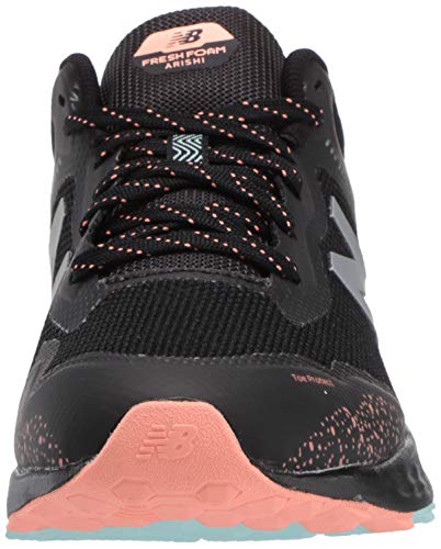 New Balance Kid's Fresh Foam Arishi V1 Lace-Up Trail Running Shoe, Black/Bali Blue/Ginger Pink, 6 M Us Big Kid (8-12 Years) #TOP1
