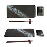 HLWDXno1 Set de sushi de cerámica para 2 personas (8 piezas)