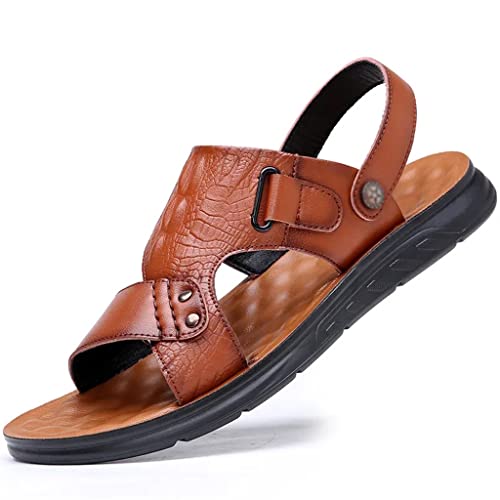 Men's Sandals Casual Beach Shoes Men's Anti-Skid Sandalias Sandals for Men Sandale(43)