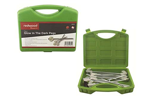 Redwood Leisure 15Pc Glow In The Dark Pegs Outdoor Camping Anchor