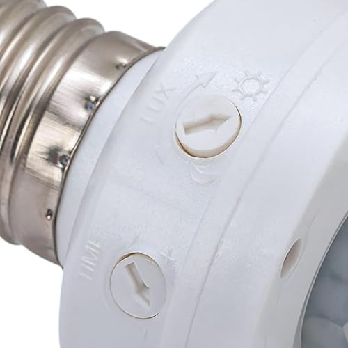 Kit 3 Sensores De Presença Com Fotocélula Soquete Lampâda E27 Bivolt Iluminação Automática com Detec