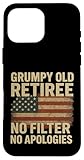 Photo Gallery grumpy old retiree no filter no apologies bandiera vintage divertente custodia per iphone 16 pro max Photo Gallery grumpy old retiree no filter no apologies bandiera vintage divertente custodia per iphone 16 pro max