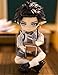 YMY Ob11 Doll Clothes 1/12 Scale Shirt Tie Waistcoat Pants Boys Uniform Set for BJD GSC Doll Clothing(Blue)