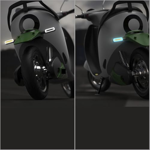 Luz trasera intermitente 2 en 1 universal de 12V con señales de agua corriente para moto 4