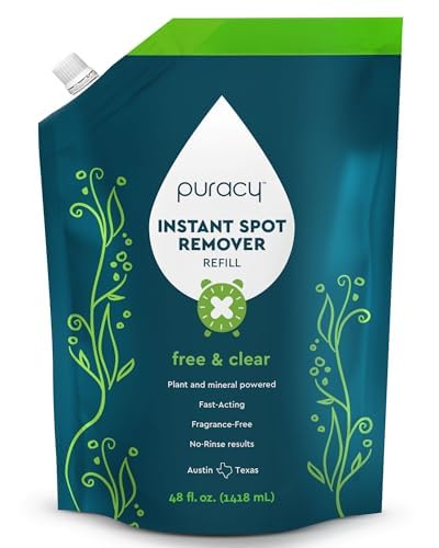 Puracy Instant Spot Remover for Clothes Refill - Laundry Spot Stain Remover for Clothes Laundry - Carpet Spot Stain Remover Carpet Spot Cleaner Couch Stain Remover - Free & Clear, 48 Fl Oz (Pack of 1) - Thumbnail 7