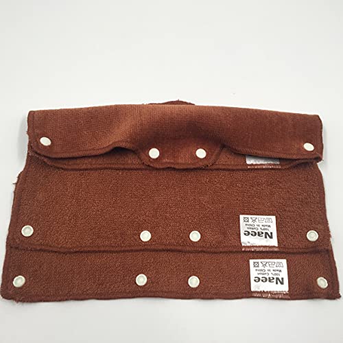 Naee Brown Sweatband For Hard Hat Washable Velvet Terry Cotton Hard Hat Liner Snap On (3, Brown) #TOP1