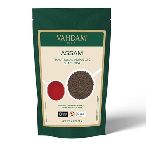 Vahdam Premium CTC Assam Black & English Breakfast Tea - Strong, Full-Bodied, Bold & Delicious | Perfect for Kombucha, Indian, Iced & Irish Breakfast (Assam CTC, Bulk Pack 226g)