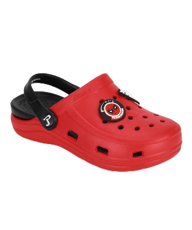 Image of PARAGON Marvel Spiderman EVMK8013K Kids' Casual Clogs | Stylish Clogs for Kids with Durable Sole, Cushioned Foot Support & Sturdy Build | Ideal for Outdoor Use