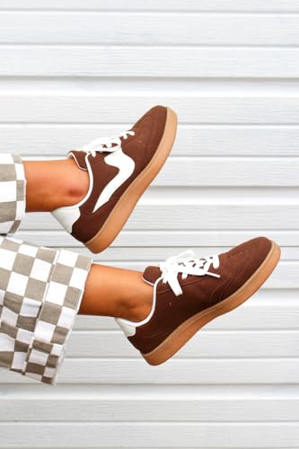 Forever Link Modern-12 Women's Low Top Lady Sneakers Lace-up Fashion Shoes4