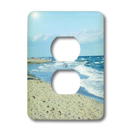 Ocean Waves couvercle de prise lsp_18991_6 plaque murale double 3dRose - 3