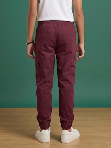 Image of KiddoPanti Boys 100% Twill Cotton Cargo Jogger Pants