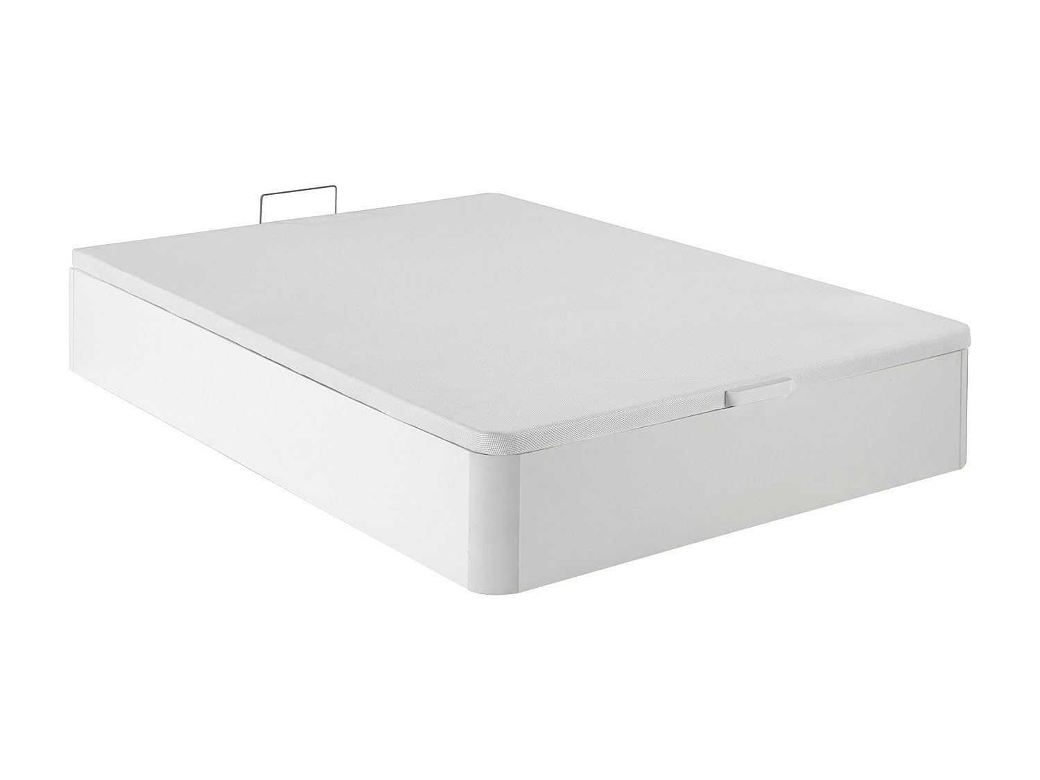 Vente-unique Sommier Coffre HESTIA de DREAMEA Play - Blanc Mat - 140 x 190 cm