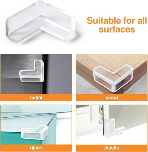 Image of Sifoz Silicon Corner Protector for Sharp Edge of Furniture, Baby Bed Corners Edges Guard Child Safety Bumper for Sharp Corner of Table, TV Unit, Marble, Glass, Metal, Etc. (20)