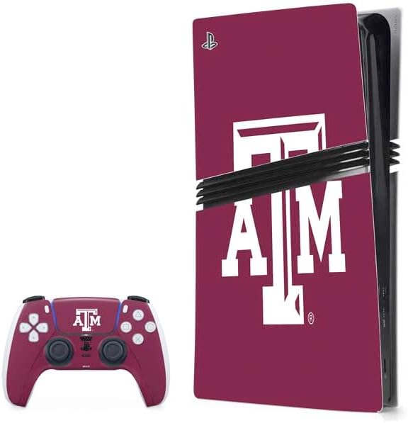 Skinit Decal Gaming Skin Compatible with PS5 Pro Bundle - Officially Licensed Texas A&M University TAM Design