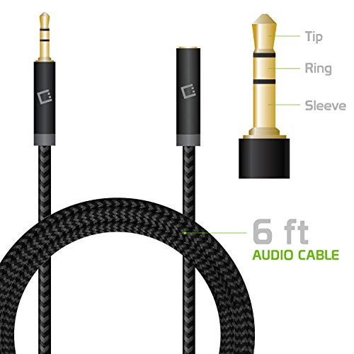 Cable auxiliar de audio estéreo Jack 3.5mm 6 pies Cellet miniatura 4