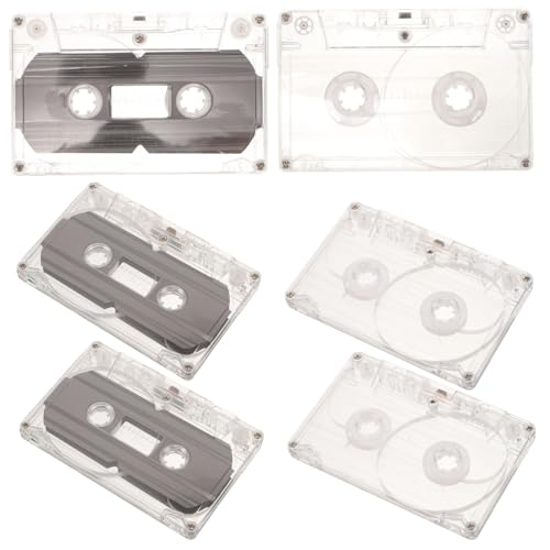 RORPOIR 6pcs Decorative Blank Cassette Tapes for Projects Empty Audio Tapes Edges for Decoration Unique Retro Style Decor