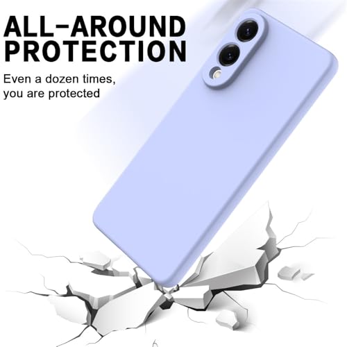Image of Back Cover for Samsung Galaxy S25 Edge 5G | Full Camera Protection | Premium Liquid Silicon Case | Flexible Bumper Case for Samsung Galaxy S25 Edge 5G (Purple)