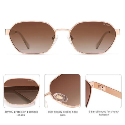 Image of SOJOS Trendy Polarized Hexagon Sunglasses Womens Mens SJ1238