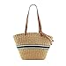 MODELISA - Bolso Tote Rafia Paja Hombro Playa Verano Mujer (Camel)
