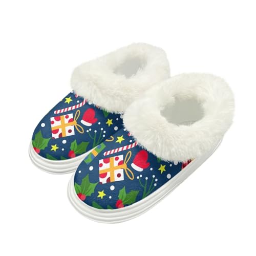 Christmas Decor Women's House Shoes Slippers Comfort Memory Foam Slippers Insulated Fuzzy for Ladies