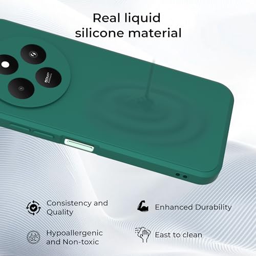Image of A rtistque Back Cover Case for Poco C75 5G / M7 5G / Redmi A4 5G / Redmi 14c 5G with Camera Protection | Shockproof TPU|Stylish Protective Design|Slim Fit|Ultra Matte| Back Cover - Green