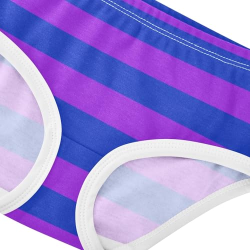 Purple Navy Stripe Toddler Girls's Underwear 2T4