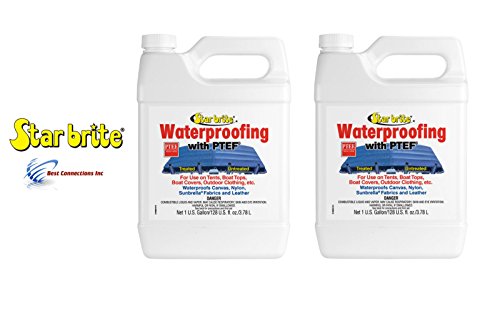 Star Brite 2 Pack 81900 Fabric Waterproofing w/PTEF Tent Boat Cover 2 Gal Total