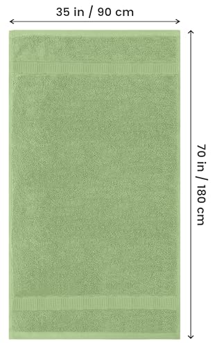 Utopia Towels - Premium Jumbo Bath Sheet (90 x 180 cm, 2 Pack) - 100% Ring Spun Cotton Highly Absorbent and Quick Dry Extra Large Bath Sheet - Super Soft Hotel Quality Towel (Sage Green)