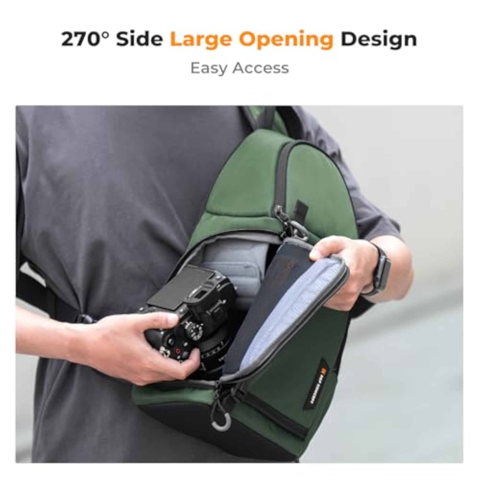 Waterproof Camera Sling Bag for DSLR/SLR/Mirrorless Cameras