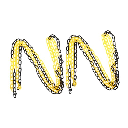 KICHOUSE 2pcs Protective Chain Decorative Safety Security Chain Barrier Chain Safety Chain Plastic Chain Links Chain Barrier Links Barricade Chain Caution Security Chain Crowd Control Chain