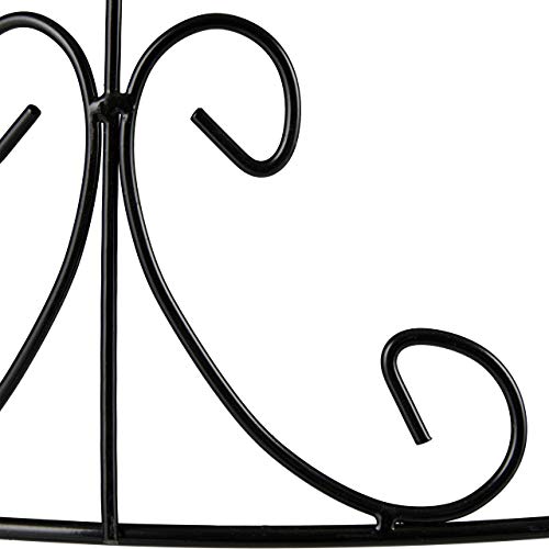 Enrejado para plantas trepadoras celosía de exterior de metal negro de 180 cm 7