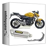 Made in Italy arrow 71722AO + 71446MI ligne complete approuve open thunder aluminium embout acier compatible avec honda cb 600 f hornet 2007 2008 2009 2010 2011 2012 2013 mototopgun