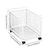 AFXGUSD Rolling Cart with Wheels Slide Out Utility Cart File Organizer for Snack Office Classroom Daily Items Craft, White