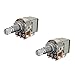 FLEOR 2pcs Push Pull Guitar Pots 18mm Split Shaft A500K Audio Taper Guitar Potentiometers