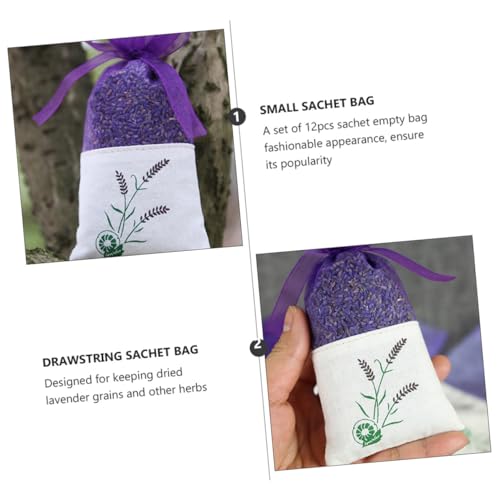 12 bolsas sachet de lavanda con cordón y malla miniatura 3
