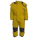  Outburst - Kinder Jungen Mädchen Kleinkinder Funktions-Skioverall Schneeanzug gefüttert wasserdicht 10.000 mm Wassersäule atmungsaktiv Winddicht, gelb – 3714552, Größe 92