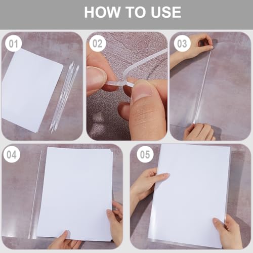 Image of CRASPIRE 120Pcs 2mm Wide Thermal Glue Strips for Books Repair Bookbinding Mesh Backing EVA Hot Melt Adhesive Three Point Positioning Office Documents Paper Paperback for Pictures Crafts Albums